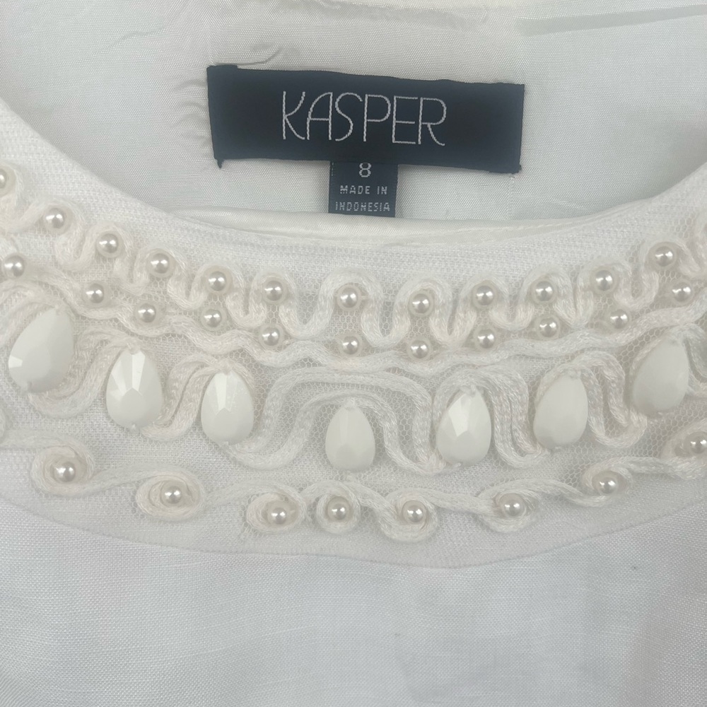 White Beaded Top - Picture 2 of 4